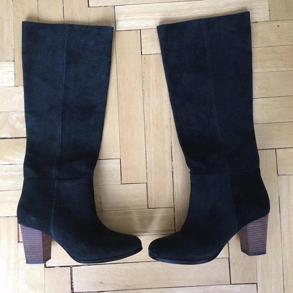 Cole Haan Cassidy tall suede black boot sz 6.5
